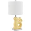 Safavieh Kids Lighting Collection Ruby Rabbit Grey Ceramic 19-inch Bedroom Living Room Home Office Desk Nightstand Table Lamp (LED Bulb Included)(Yellow)