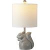 Safavieh Kids Lighting Collection Sunny Squirrel Green Ceramic 18-inch Bedroom Living Room Home Office Desk Nightstand Table Lamp (LED Bulb Included)(Gray)
