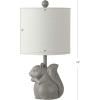 Safavieh Kids Lighting Collection Sunny Squirrel Green Ceramic 18-inch Bedroom Living Room Home Office Desk Nightstand Table Lamp (LED Bulb Included)(Gray)