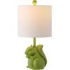 Safavieh Kids Lighting Collection Sunny Squirrel Green Ceramic 18-inch Bedroom Living Room Home Office Desk Nightstand Table Lamp (LED Bulb Included)(Green)