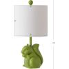 Safavieh Kids Lighting Collection Sunny Squirrel Green Ceramic 18-inch Bedroom Living Room Home Office Desk Nightstand Table Lamp (LED Bulb Included)(Green)