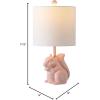 Safavieh Kids Lighting Collection Sunny Squirrel Green Ceramic 18-inch Bedroom Living Room Home Office Desk Nightstand Table Lamp (LED Bulb Included)(Pink)