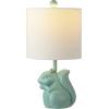 Safavieh Kids Lighting Collection Sunny Squirrel Green Ceramic 18-inch Bedroom Living Room Home Office Desk Nightstand Table Lamp (LED Bulb Included)(Sea Foam)