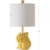 Safavieh Kids Lighting Collection Sunny Squirrel Green Ceramic 18-inch Bedroom Living Room Home Office Desk Nightstand Table Lamp (LED Bulb Included)(Yellow)