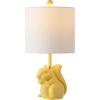 Safavieh Kids Lighting Collection Sunny Squirrel Green Ceramic 18-inch Bedroom Living Room Home Office Desk Nightstand Table Lamp (LED Bulb Included)(Yellow)