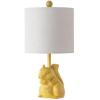 Safavieh Kids Lighting Collection Sunny Squirrel Green Ceramic 18-inch Bedroom Living Room Home Office Desk Nightstand Table Lamp (LED Bulb Included)(Yellow)