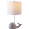 Safavieh Kids Lighting Collection Walter Whale Light Grey Ceramic 19-inch Bedroom Living Room Home Office Desk Nightstand Table Lamp (LED Bulb Included)(Gray)