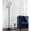 Safavieh Lighting Claudia Black 63.5-inch 2-Light Floor Lamp (LED Bulbs Included)