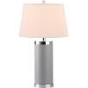 Safavieh Lighting Collection Leather Column Navy Table Lamp, Set of 2(Grey – Set of 2)