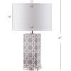 Safavieh Lighting Collection Quatrefoil Yellow Table Lamp, Set of 2(Grey – Set of 2)
