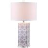 Safavieh Lighting Collection Quatrefoil Yellow Table Lamp, Set of 2(Grey – Set of 2)