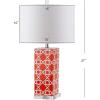 Safavieh Lighting Collection Quatrefoil Yellow Table Lamp, Set of 2(Orange – Set of 2)