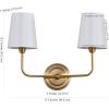 Safavieh Lighting Ezra Brass Gold 2-Light Wall Sconce (LED Bulbs Included)
