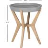 Safavieh Outdoor Collection Celeste Modern Concrete Round 21.2-inch End Table