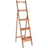 Safavieh Outdoor Collection Grenton Natural Brown 4-Tier Shelf
