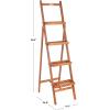Safavieh Outdoor Collection Grenton Natural Brown 4-Tier Shelf