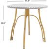 Safavieh PAT4011B Outdoor Collection Kylie Grey and White Rattan Bistro Table(Grey / White)
