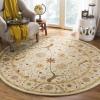 SAFAVIEH Antiquity Collection Area Rug – 5′ x 8′, Ivory, Handmade Traditional Oriental Wool, Ideal for High Traffic Areas in Living Room, Bedroom (AT14A)(Ivory)