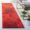 SAFAVIEH Area Rug 8×10 – Adirondack Collection – Large – Navy & Silver, Floral Glam Damask Design, Non-Shedding & Easy Cleaning, Ideal for Living Room, Bedroom, Office, Dining Space (ADR114N)(Red / Black)