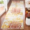 SAFAVIEH Area Rug 8×10 – Adirondack Collection – Large – Navy & Silver, Floral Glam Damask Design, Non-Shedding & Easy Cleaning, Ideal for Living Room, Bedroom, Office, Dining Space (ADR114N)(Grey/Gold)