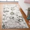 SAFAVIEH Area Rug 8×10 – Adirondack Collection – Large – Navy & Silver, Floral Glam Damask Design, Non-Shedding & Easy Cleaning, Ideal for Living Room, Bedroom, Office, Dining Space (ADR114N)(Ivory/Dark Green)