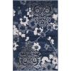 SAFAVIEH Area Rug 8×10 – Adirondack Collection – Large – Navy & Silver, Floral Glam Damask Design, Non-Shedding & Easy Cleaning, Ideal for Living Room, Bedroom, Office, Dining Space (ADR114N)(Navy/Silver)