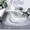 SAFAVIEH Area Rug 8×10 – Craft Collection – Large – Blue & Grey, Modern Abstract Design, Non-Shedding & Easy Cleaning, Ideal for Living Room, Bedroom, Office, Dining Space (CFT845M)(Light Grey/Grey)
