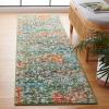 SAFAVIEH Area Rug 8×10 – Madison Collection – Large – Blue & Green, Modern Abstract Design, Non-Shedding & Easy Cleaning, Ideal for Living Room, Bedroom, Office, Dining Space (MAD469A)(Sage/Rust)