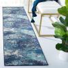 SAFAVIEH Area Rug 8×10 – Madison Collection – Large – Blue & Grey, Modern Boho Abstract Design, Non-Shedding & Easy Cleaning, Ideal for Living Room, Bedroom, Office, Dining Space (MAD440M)(Navy/Ivory)