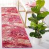 SAFAVIEH Area Rug 8×10 – Madison Collection – Large – Blue & Grey, Modern Boho Abstract Design, Non-Shedding & Easy Cleaning, Ideal for Living Room, Bedroom, Office, Dining Space (MAD440M)(Red/Ivory)
