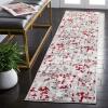 SAFAVIEH Area Rug 8×10 – Skyler Collection – Large – Grey & Purple, Modern Abstract Design, Non-Shedding & Easy Cleaning, Ideal for Living Room, Bedroom, Office, Dining Space (SKY193R)(Grey/Red)