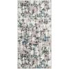 SAFAVIEH Area Rug 8×10 – Skyler Collection – Large – Grey & Purple, Modern Abstract Design, Non-Shedding & Easy Cleaning, Ideal for Living Room, Bedroom, Office, Dining Space (SKY193R)(Grey/Blue)