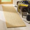 SAFAVIEH Area Rug 8×11 – Natural Fiber Collection – Large – Marble, Sisal, Woven Design with Border (NF525C)(Maize)