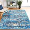 SAFAVIEH Bahia Collection Area Rug – 5’5″ x 7’7″, Blue & Gold, Boho Overdyed Design, Non-Shedding & Easy Care, Machine Washable Ideal for High Traffic Areas in Living Room, Bedroom (BAH168M)(Blue/Gold)