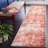 SAFAVIEH Bahia Collection Area Rug – 5’5″ x 7’7″, Light Blue & Red, Boho Overdyed Design, Non-Shedding & Easy Care, Machine Washable Ideal for High Traffic Areas in Living Room, Bedroom (BAH164J)(Light Blue/Red)