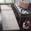 SAFAVIEH Brentwood Collection 8′ x 10′ Blue / Yellow BNT899M Traditional Oriental Distressed Non-Shedding Living Room Bedroom Dining Home Office Area Rug(Light Grey / Blue)
