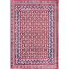 SAFAVIEH Brentwood Collection 8′ x 10′ Blue / Yellow BNT899M Traditional Oriental Distressed Non-Shedding Living Room Bedroom Dining Home Office Area Rug(Red/Ivory)