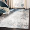 SAFAVIEH Brentwood Collection Area Rug – 9′ x 12′, Grey & Ivory, Modern Abstract Design, Non-Shedding & Easy Care, Ideal for High Traffic Areas in Living Room, Bedroom (BNT822H)(Light Grey / Blue)