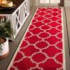 SAFAVIEH Courtyard Collection 8′ x 11′ Blue/Beige CY6243 Moroccan Trellis Indoor/ Outdoor Waterproof Easy-Cleaning Patio Backyard Mudroom Area-Rug(Red)