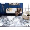 SAFAVIEH Craft Collection Area Rug – 8′ x 10′, Grey & Gold, Modern Abstract Design, Non-Shedding & Easy Care, Ideal for High Traffic Areas in Living Room, Bedroom (CFT877F)(Ivory Grey/Blue)
