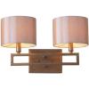 SAFAVIEH Lighting Collection Catena Rustic Farmhouse Antique Gold 2-light Bedroom Bathroom Vanity Hallway Foyer Living Room Wall Sconce Set of 2 (LED Bulbs Included)