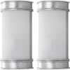 SAFAVIEH Lighting Collection Florence Modern Contemporary Silver Bedroom Bathroom Vanity Hallway Foyer Living Room Wall Sconce Set of 2 (LED Bulbs Included)(Silver/Leaf)