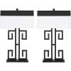 SAFAVIEH Lighting Collection Greek Key Modern Black 28-inch Bedroom Living Room Home Office Desk Nightstand Table Lamp Set of 2 (LED Bulbs Included)