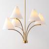 SAFAVIEH Lighting Collection Johanna Antique Brass 5-Light Adjustable Hanging Chandelier Light Fixture (LED Bulbs Included)(Antique Gold Painting)