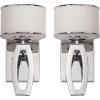 SAFAVIEH Lighting Collection Lenora Modern Chrome Bedroom Bathroom Vanity Hallway Foyer Living Room Wall Sconce Set of 2 (LED Bulb Included)