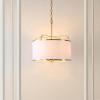 SAFAVIEH Lighting Collection Perzeta Brass/White 3-Light Adjustable Pendant Chandelier Hanging Light Fixture, Ideal for Dining Room, Kitchen Island, Entryway (LED Bulbs Included)