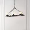 SAFAVIEH Lighting Collection Reagan Black 6-Light Hanging Adjustable Chandelier Light Fixture (LED Bulbs Included)