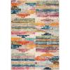 SAFAVIEH Madison Collection Accent Rug – 4′ x 6′, Ivory & Multi, Boho Abstract Distressed Design, Non-Shedding & Easy Care, Ideal for High Traffic Areas in Entryway, Living Room, Bedroom (MAD417C)(Ivory/Multi)