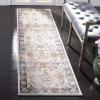 SAFAVIEH Madison Collection Area Rug – 5’3″ x 7’6″, Cream & Navy, Oriental Boho Chic Distressed Design, Non-Shedding & Easy Care, Ideal for High Traffic Areas in Living Room, Bedroom (MAD609D)(Cream/Navy)