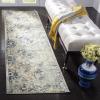 SAFAVIEH Madison Collection Area Rug – 5’3″ x 7’6″, Ivory & Blue, Boho Chic Distressed Design, Non-Shedding & Easy Care, Ideal for High Traffic Areas in Living Room, Bedroom (MAD159M)(Ivory/Blue)